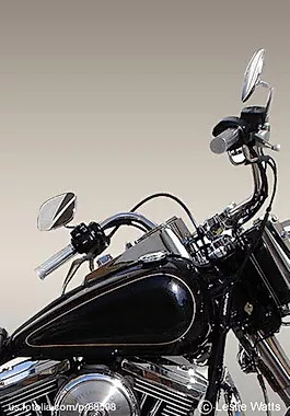 Side view of front of motorcycle